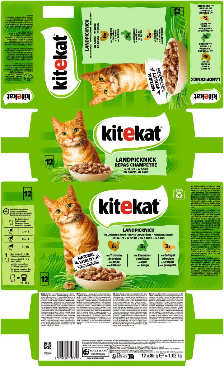 Kitekat Katzen-Nassfutter Landpicknick in Sauce